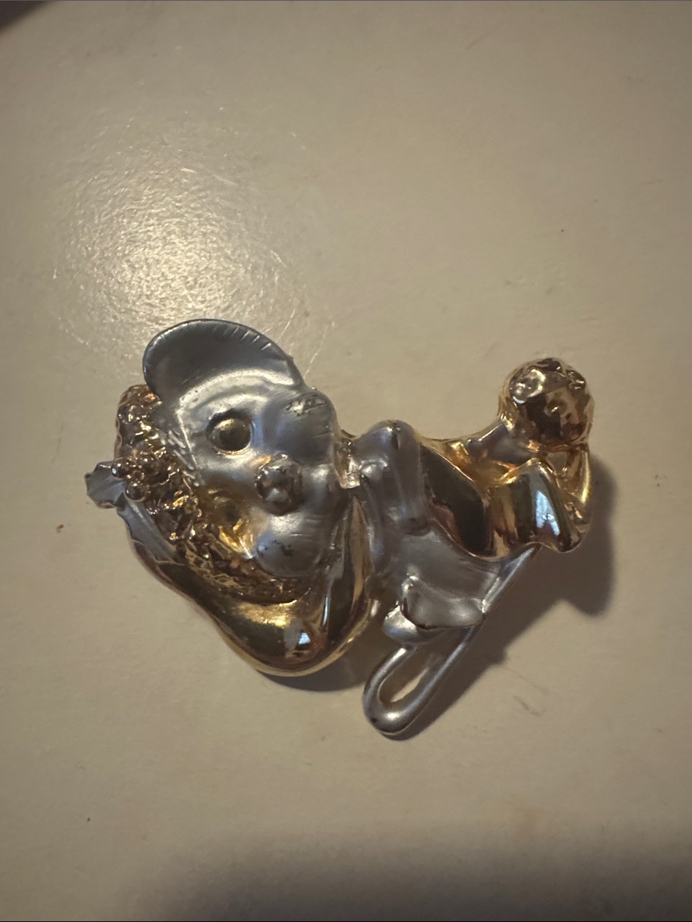 Gold and Silver Pet Figurine Decorative Accent broach